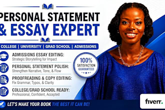 expertly edit proofread personal statement college university admisssion essay