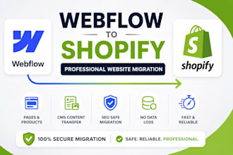 migrate webflow website to shopify store without data loss