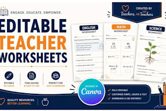 create editable teacher worksheets and classroom resources