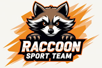 design outstanding angry raccoon mascot logo with unlimited revision