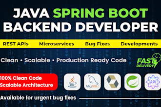 develop, fix java spring boot backend apis and applications