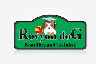 design magnificent dog boarding and training logo