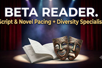 beta read your script, play, or screenplay for pacing and impact