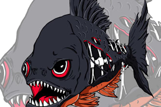 create a animal monster art illustration