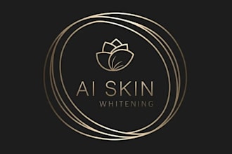 design high resolution skin whitening logo for you