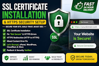 install SSL certificate, fix https errors, and secure your website