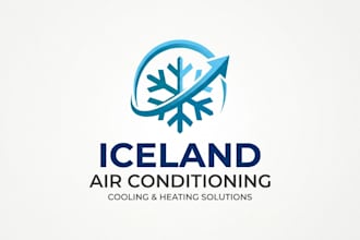 design a professional air conditioning brand logo for your business