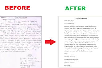 fast and accurate telugu typing from PDF or image to ms word
