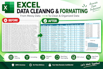 do clean, format, merge, split excel data