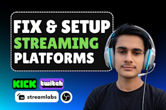 setup or fix obs studio, streamlabs and vmix for twitch,
