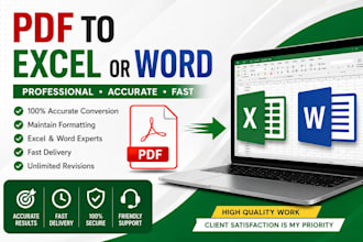 convert PDF to excel or word professionally