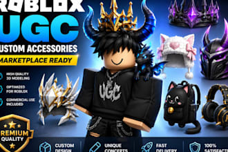 create custom roblox ugc items, accessories, hats, and avatar assets