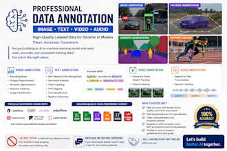 do data annotation, image labeling, and text tagging for ai and ml training