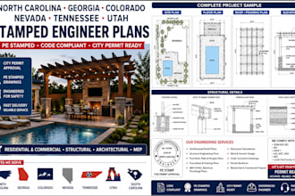 do north carolina georgia colorado nevada tennessee utah stamped engineer plans