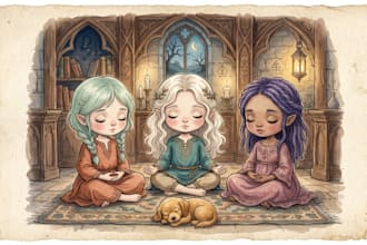 children story book illustrations and children book cover