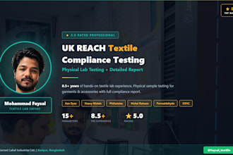 provide UK reach textile compliance testing and quality control report