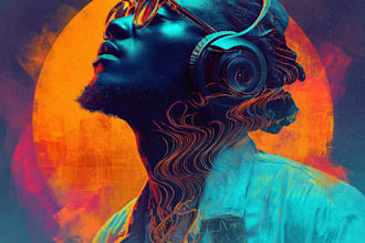 design album cover, music cover art