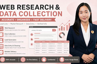 do web research, data collection and lead generation