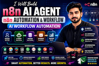 build n8n ai agent, n8n automation, n8n workflow and ai workflow automation