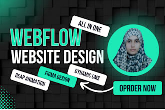 design and develop 3d animated webflow website or gsap animated webflow website