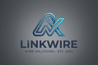 design a modern wire brand logo for your business