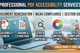 do professional PDF accessibility and  wcag remediation