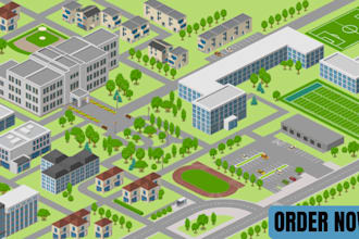 design custom isometric map 3d property map illustrated map and resort map