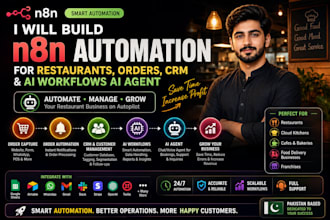 build n8n automation for restaurants, orders, CRM and ai workflows ai agent