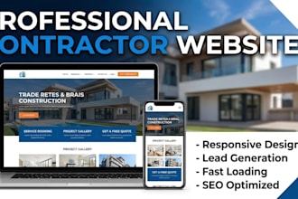 design a construction website roofing plumbing or hvac website
