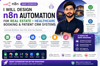design n8n automation for real estate healthcare booking and patient CRM systems