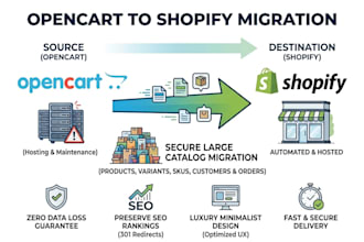 migrate transfer your opencart store to premium shopify website