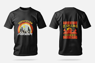 create high quality vintage adventure t shirt design