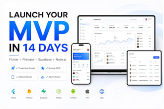 create a startup mvp for ios android and web in 14 days