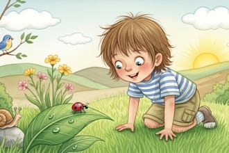 create watercolor children illustration