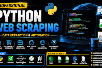 do python web scraping, data extraction, automation