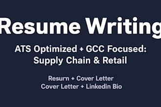 write a professional ats resume for supply chain and retail jobs