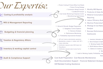 provide expert cost analysis and financial management