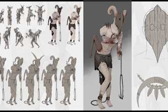 create creature and monster concept explorations