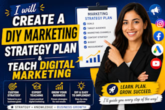create a DIY marketing strategy plan and teach digital marketing