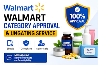 do walmart category approval with 100 guarantee and surety