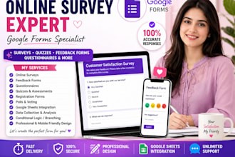 create google forms ,online surveys, quizzes and questionnaires