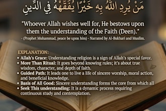 design islamic poster and quranic calligraphy art