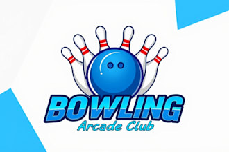 make an amazing bowling ball mascot logo in 12 hours