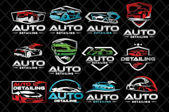 make automotive, garage and auto care business logo design