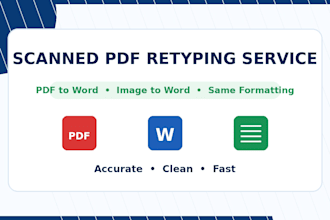 retype scanned PDF to word with same formatting