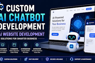 do custom ai chatbot development , ai website development, ai