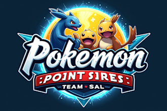 do unique pokemon team logo design 1 day