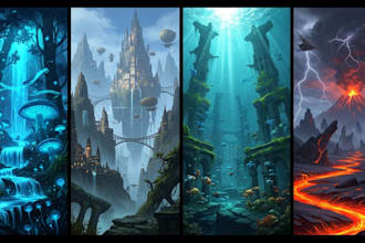 create fantasy environment concept art