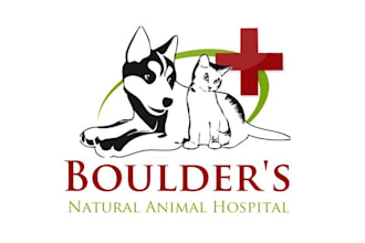 make boulders natural animal hospital logo