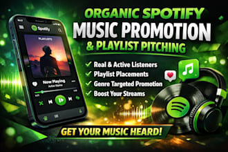 do organic spotify music promotion and playlist pitching